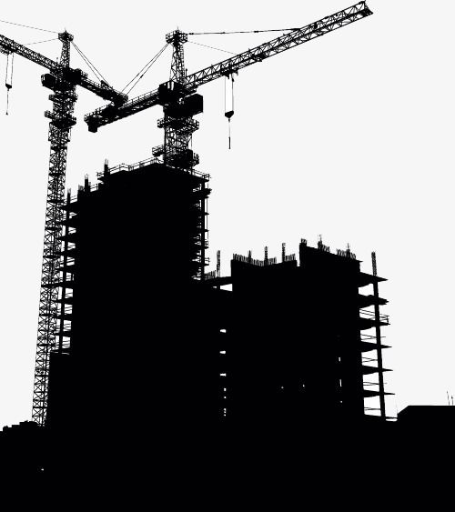 Worker using fall arrest equipment at construction site
