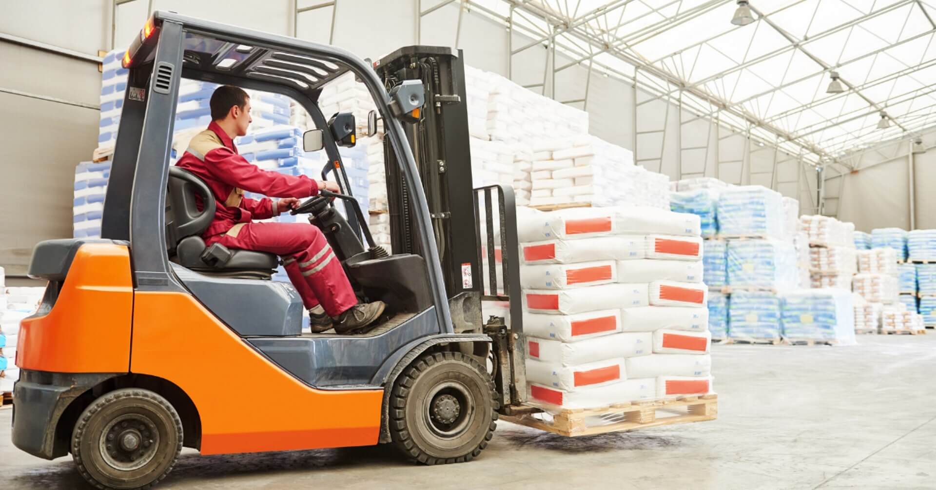 forklift operator at work